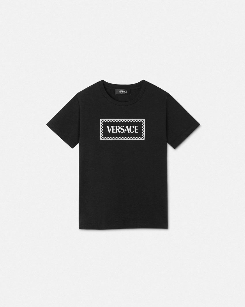 Versace 90s Vintage Logo Kids T-Shirt Black 1