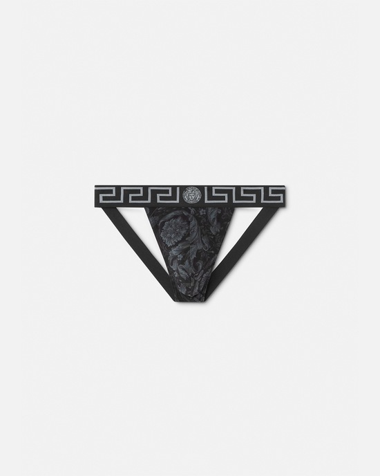 Versace Barocco Jockstrap Black 1