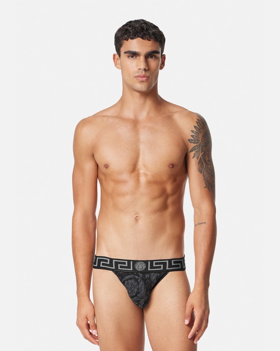 Versace Barocco Jockstrap Black 2
