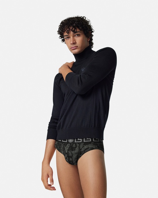Versace Barocco Briefs Black 2