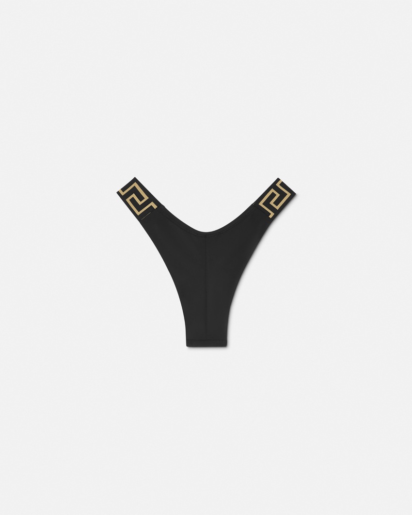 Versace Greca Border Bikini Bottoms Black 4