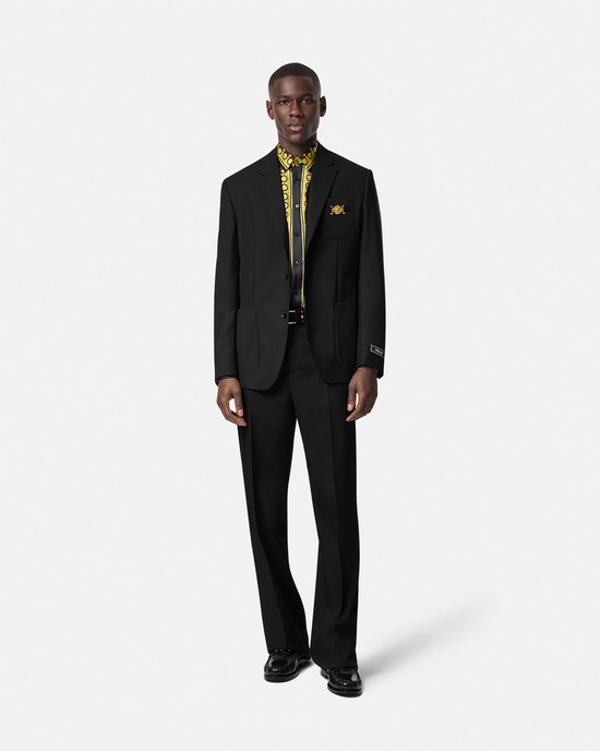 Versace Medusa Biggie Single-Breasted Blazer Black 2