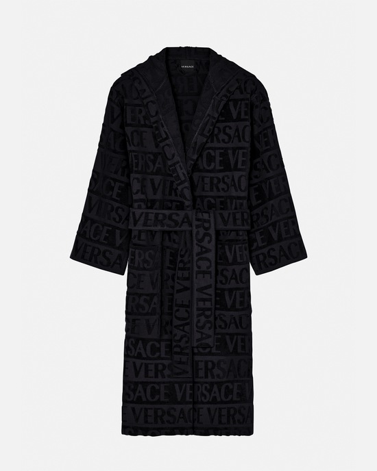 Versace Home Versace Allover Bathrobe Black 1
