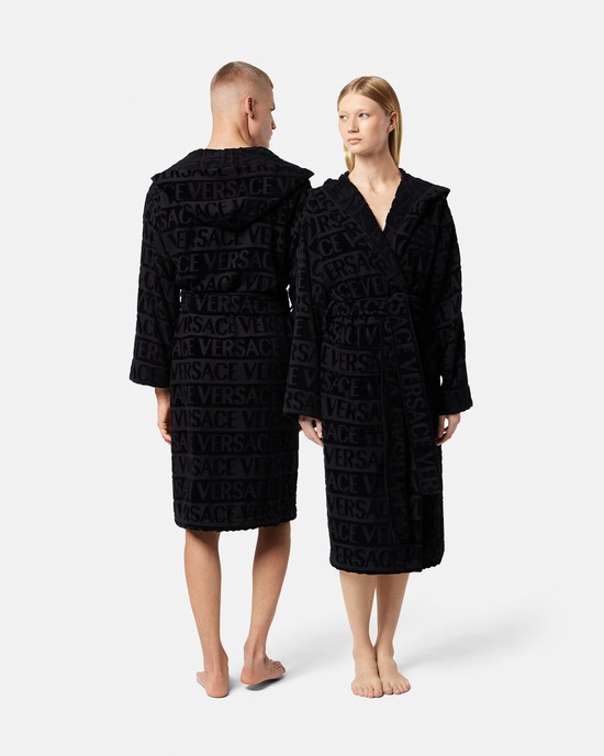 Versace Home Versace Allover Bathrobe Black 2