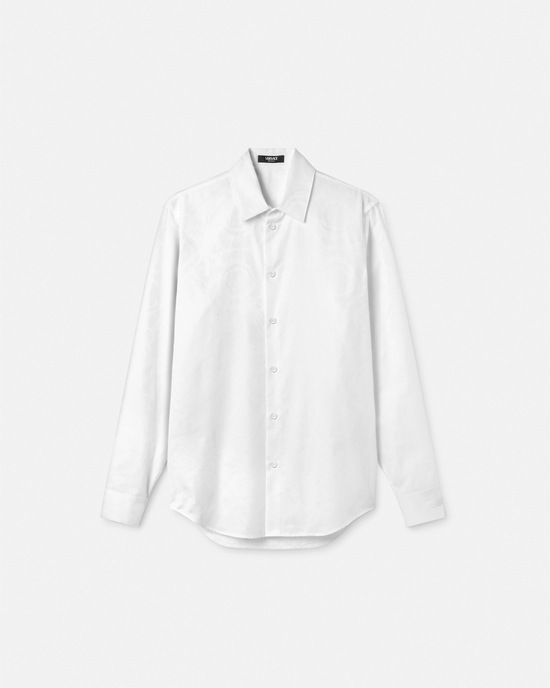 Versace Barocco Jacquard Shirt White 1