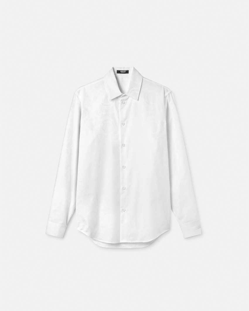 Versace Barocco Jacquard Shirt White 1