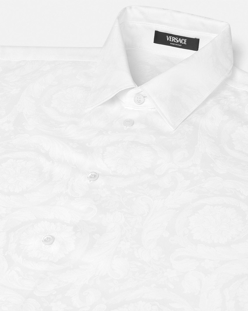 Versace Barocco Jacquard Shirt White 3