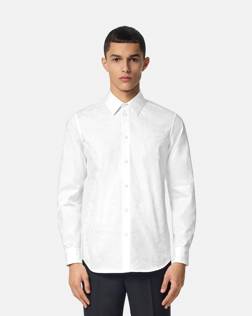 Versace Barocco Jacquard Shirt White 4