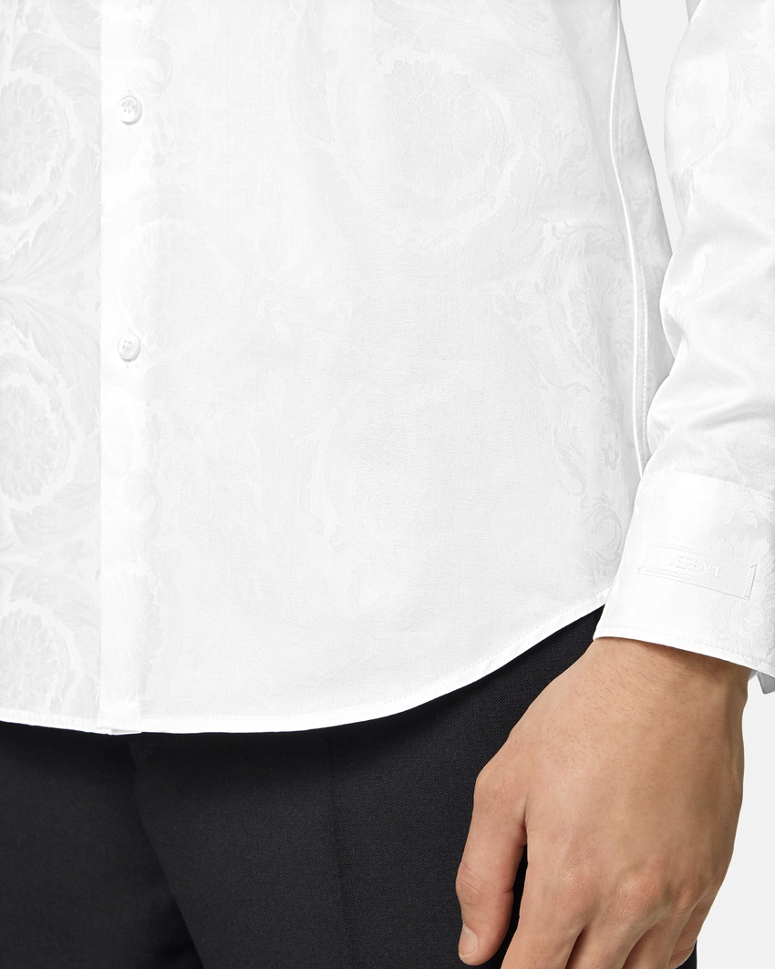 Versace Barocco Jacquard Shirt White 6