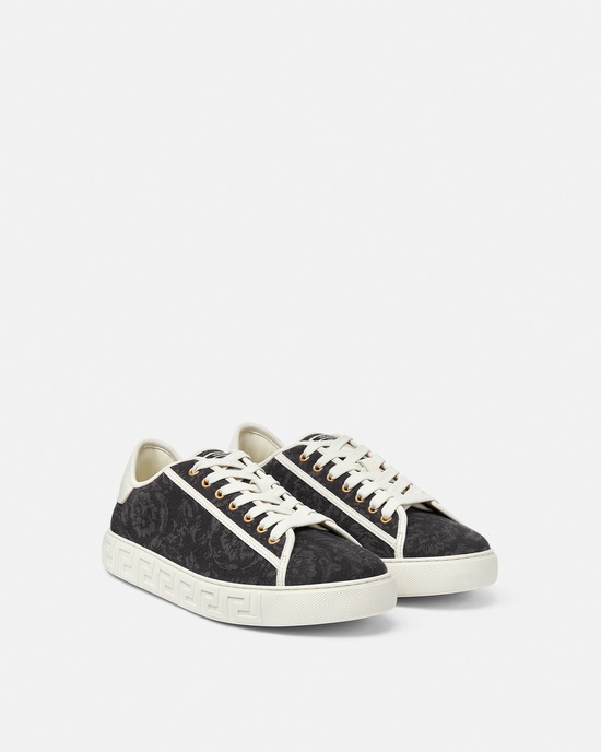 Versace Barocco Greca Sneakers Black+Print 2