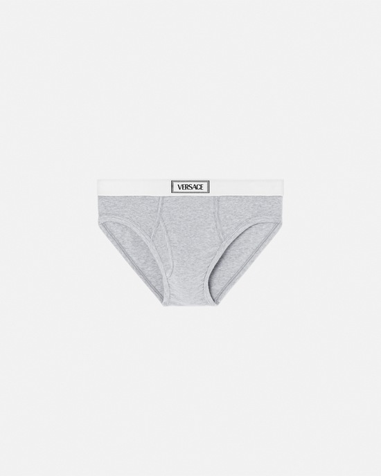 Versace 90s Vintage Logo Briefs Gray 1