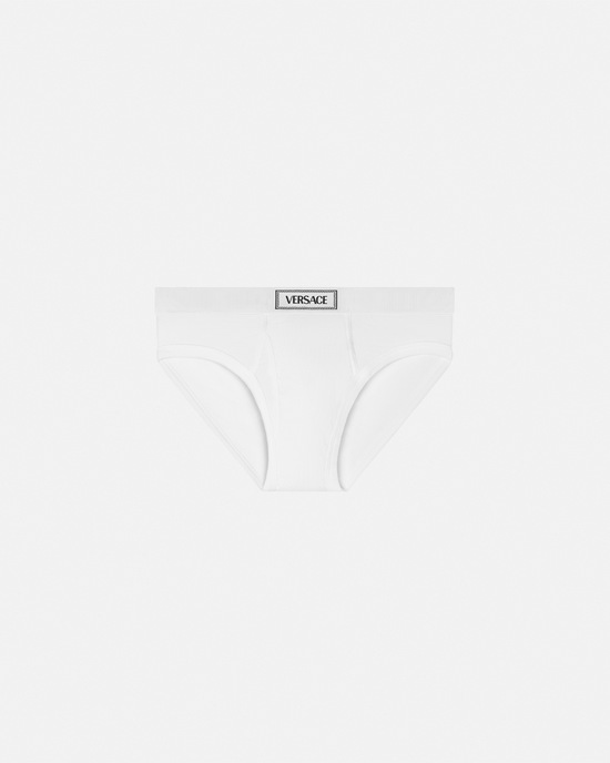 Versace 90s Vintage Logo Briefs White 1
