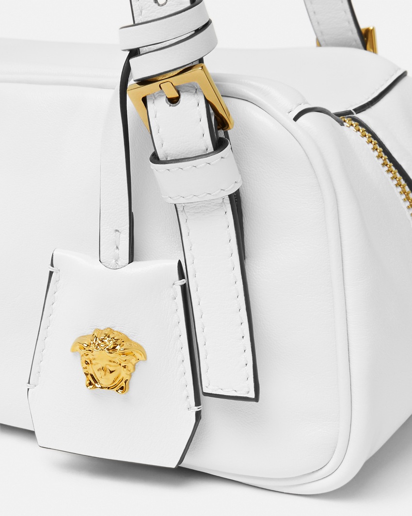 Versace Tag Nappa Bowling Bag White 5