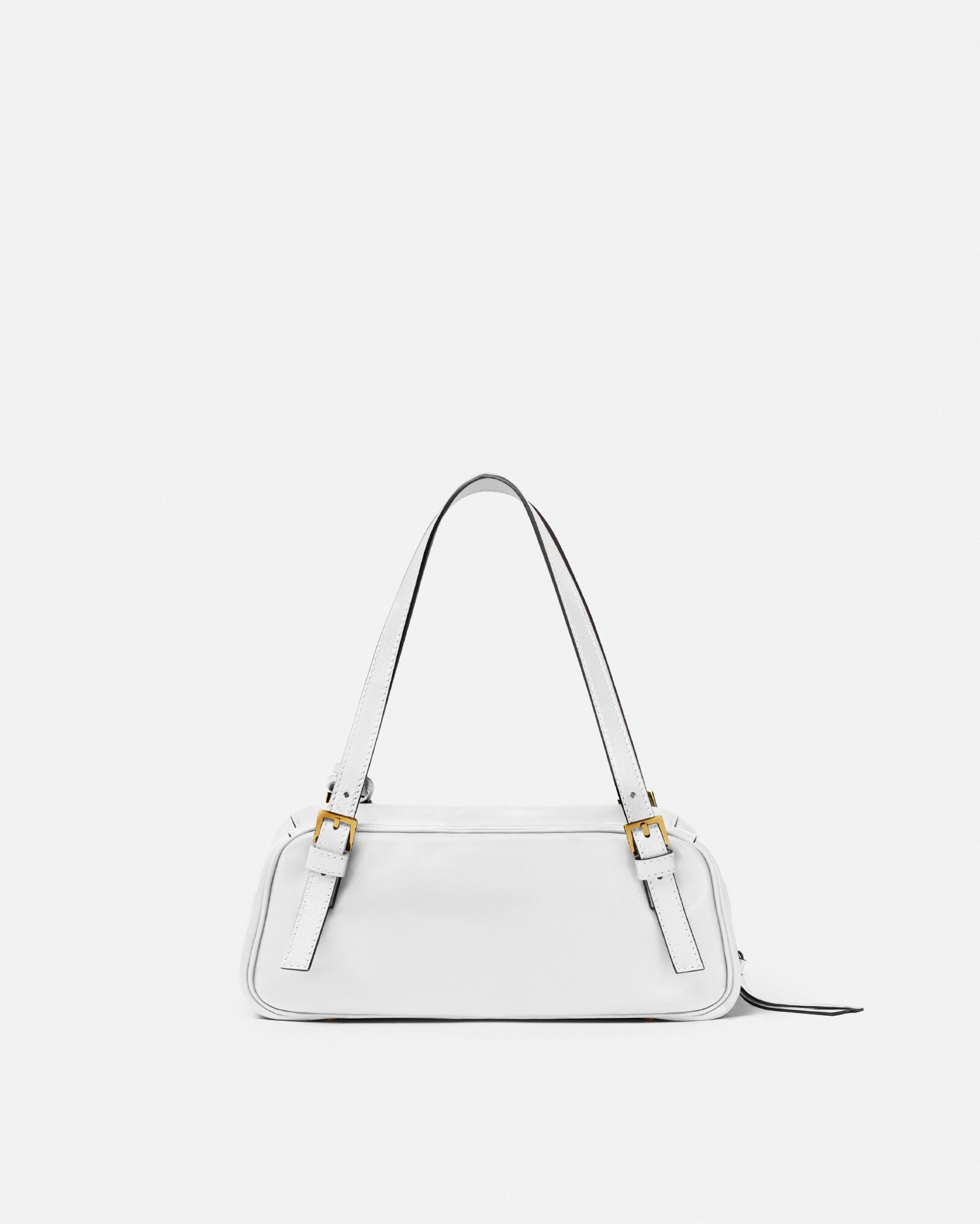 Versace Tag Nappa Bowling Bag White 7