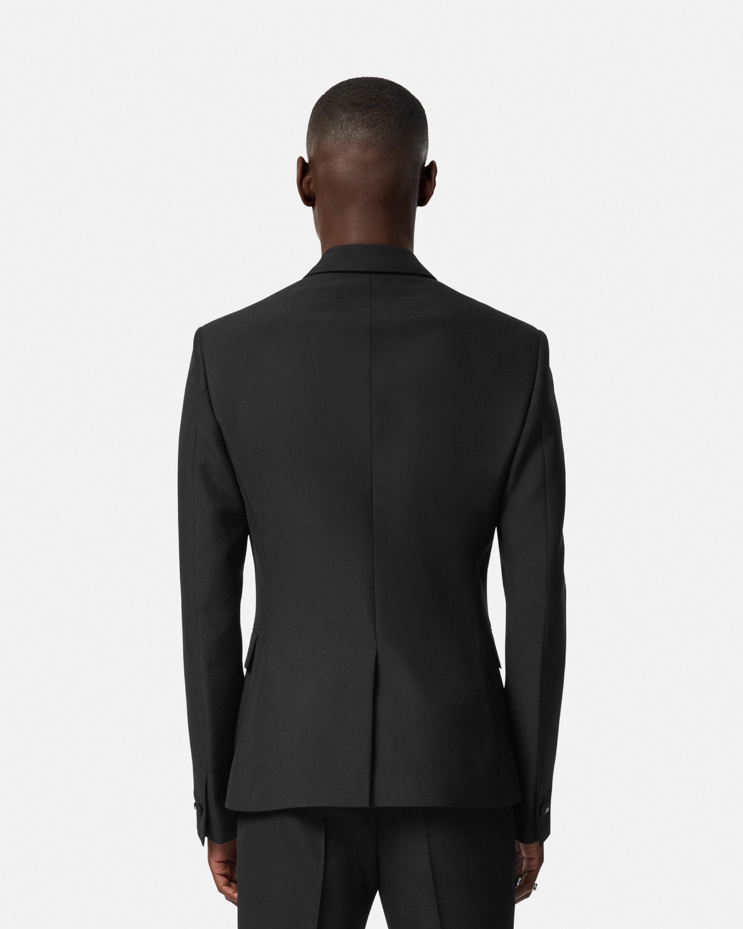 Mohair-Blend Double-Breasted Blazer Black 5