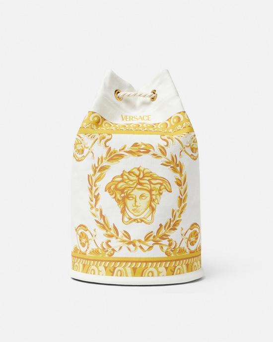Medusa Kids Canvas Sling Bucket Bag White+Gold 1