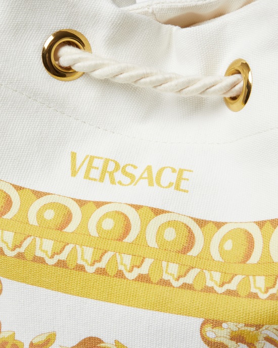 Medusa Kids Canvas Sling Bucket Bag White+Gold 2