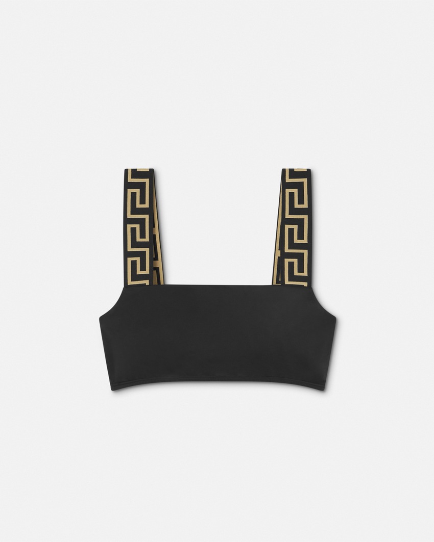 Greca Border Bikini Top Black 1