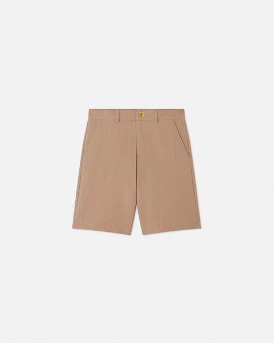 Seersucker Kids Shorts Brown 1
