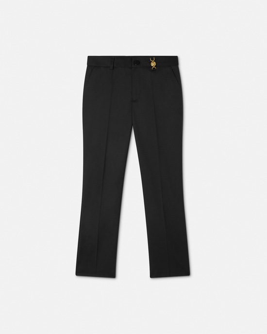 Wool-Blend Kids Pants Black 1
