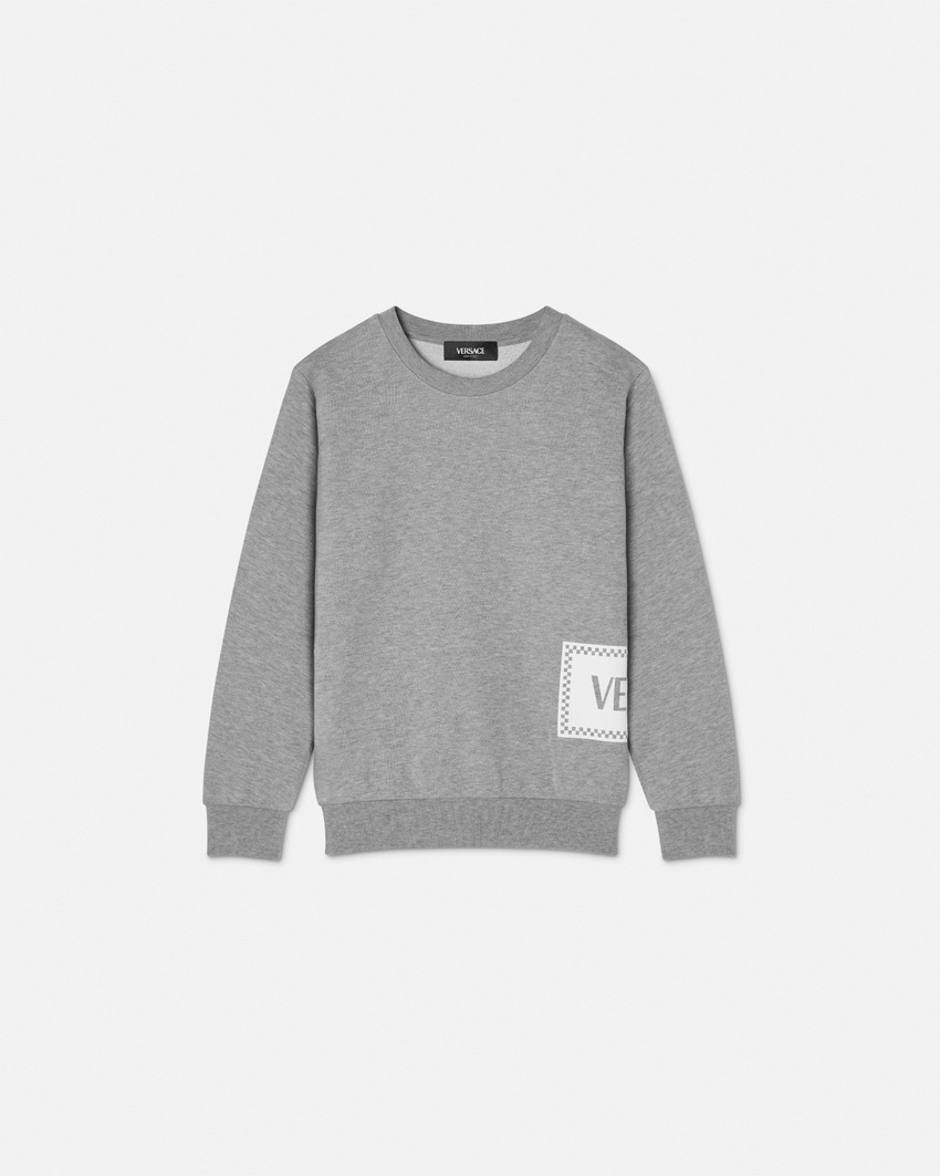 90s Vintage Logo Kids Sweatshirt Gray 1