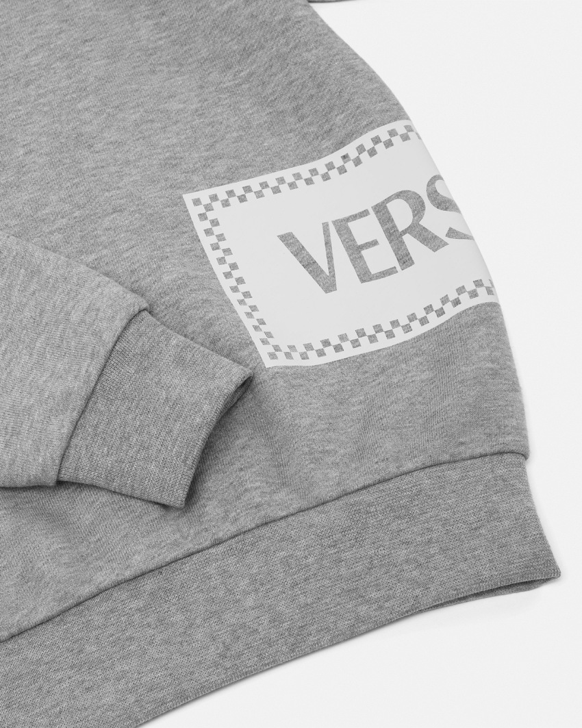 90s Vintage Logo Kids Sweatshirt Gray 4