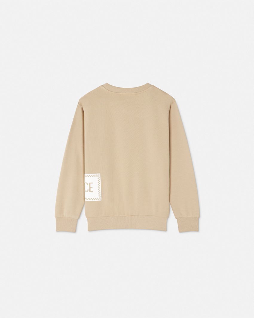 90s Vintage Logo Kids Sweatshirt Beige 3