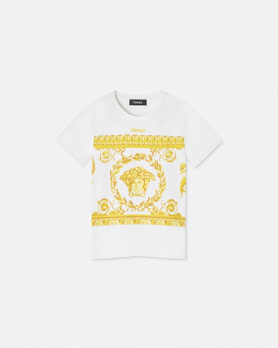 Medusa Garland Kids T-Shirt White+Print 1