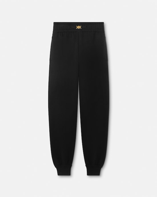 Cashmere-Blend Knit Sweatpants Black 1