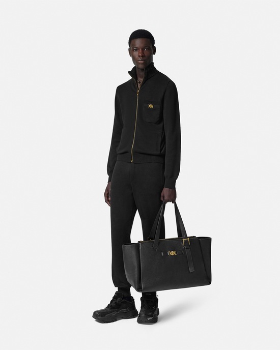 Cashmere-Blend Knit Sweatpants Black 2