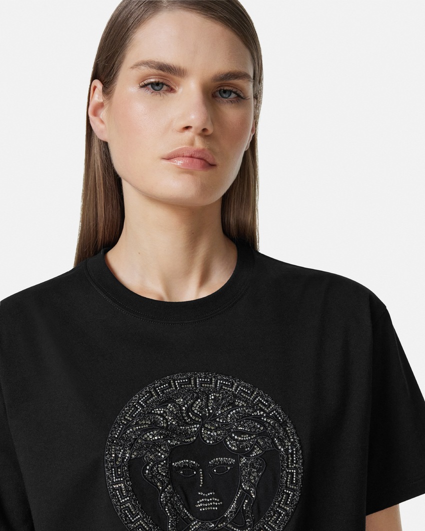 Embellished Medusa T-Shirt Black 3