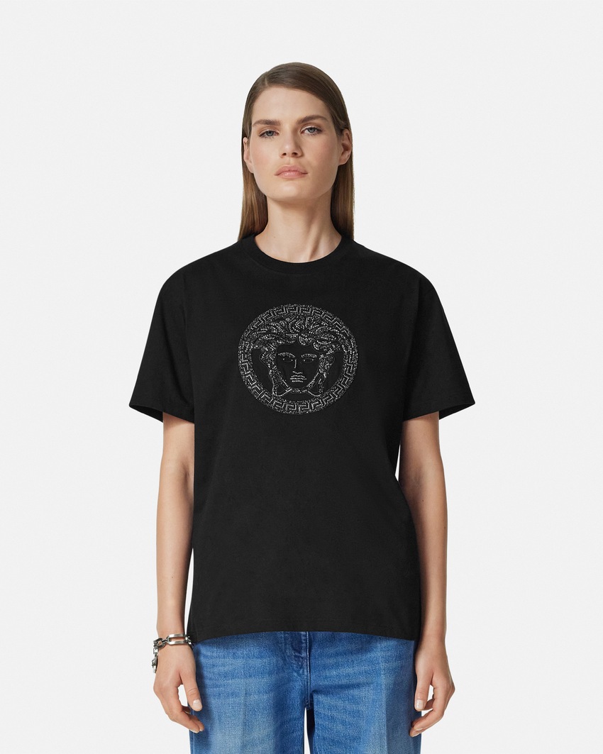 Embellished Medusa T-Shirt Black 4