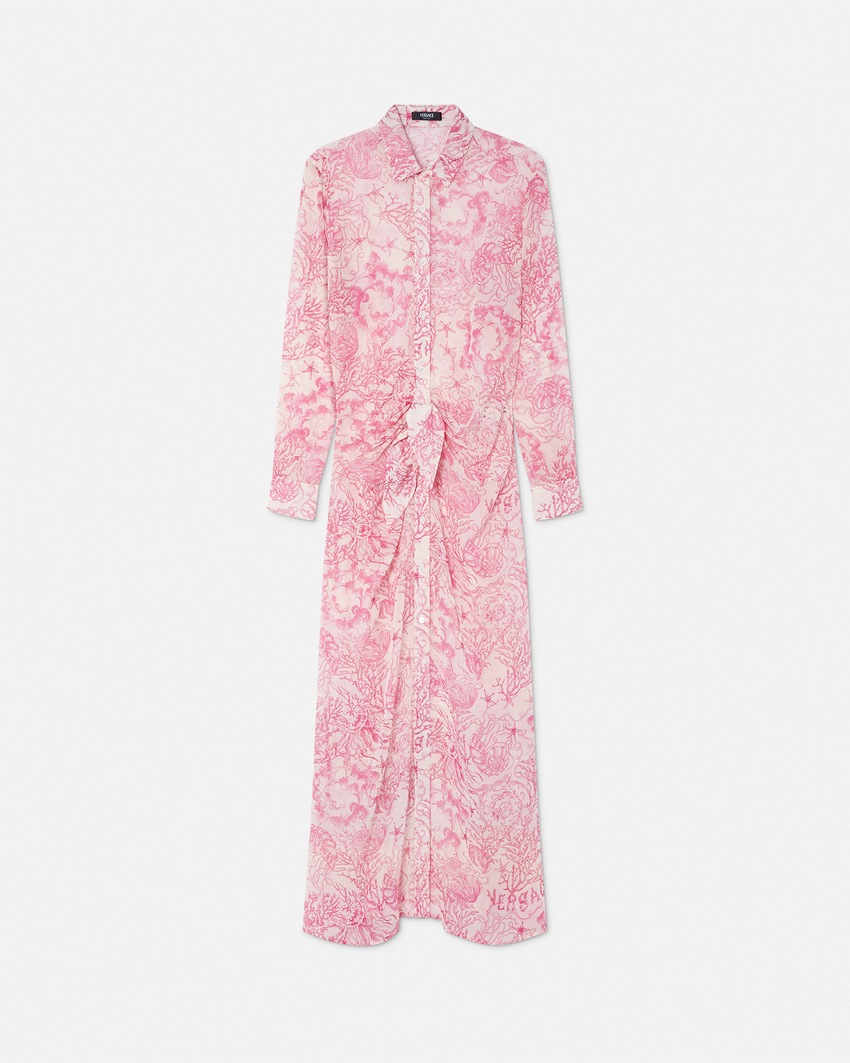 Underwater Barocco Cover-Up Shirt Dress