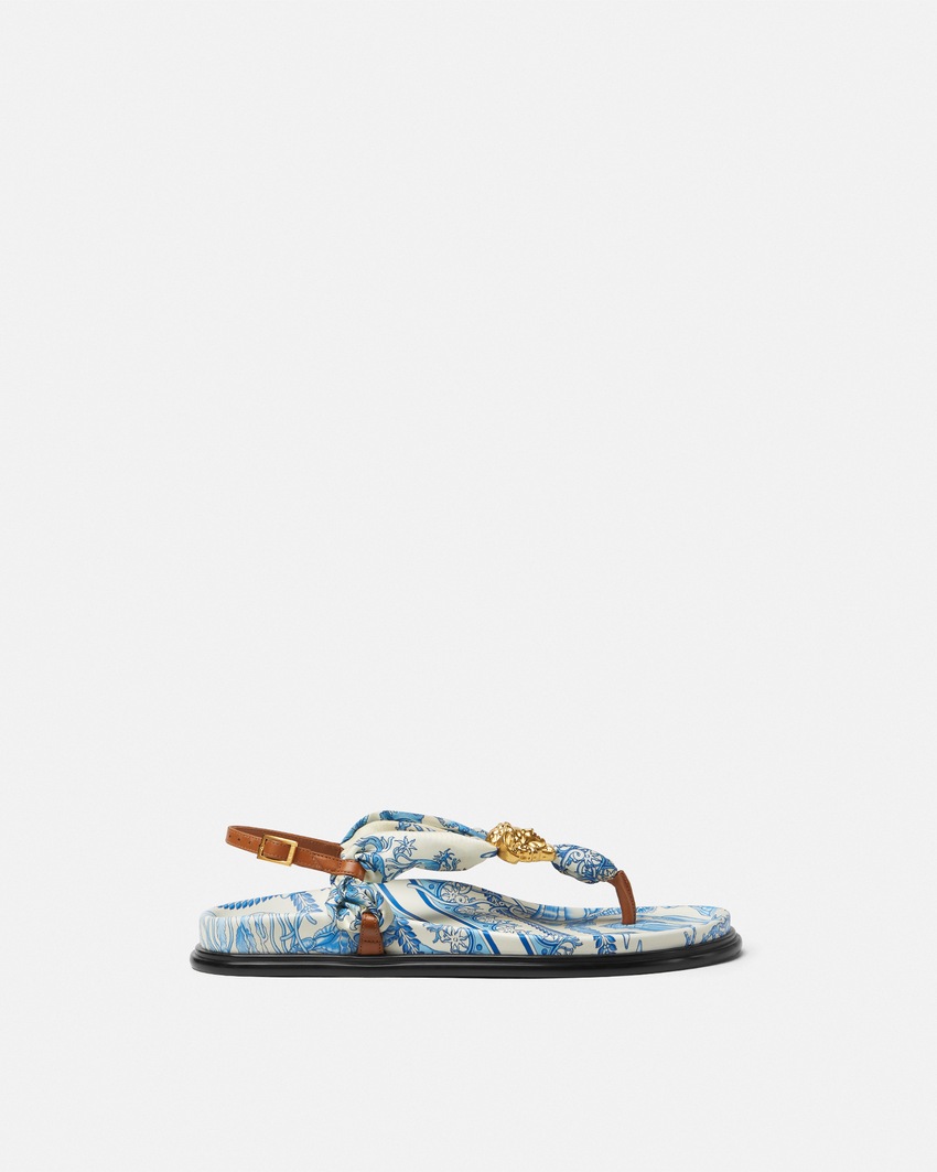 Underwater Barocco La Medusa Sandals  Gold+Blue 1