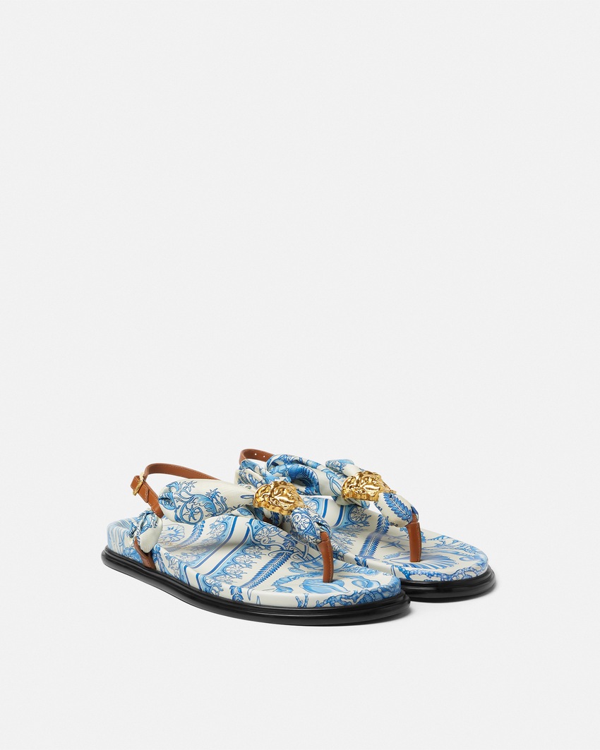 Underwater Barocco La Medusa Sandals  Gold+Blue 2