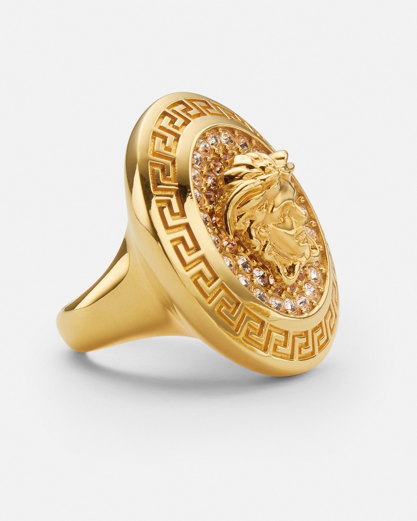 Bague &agrave; cristaux Medusa  Or 2
