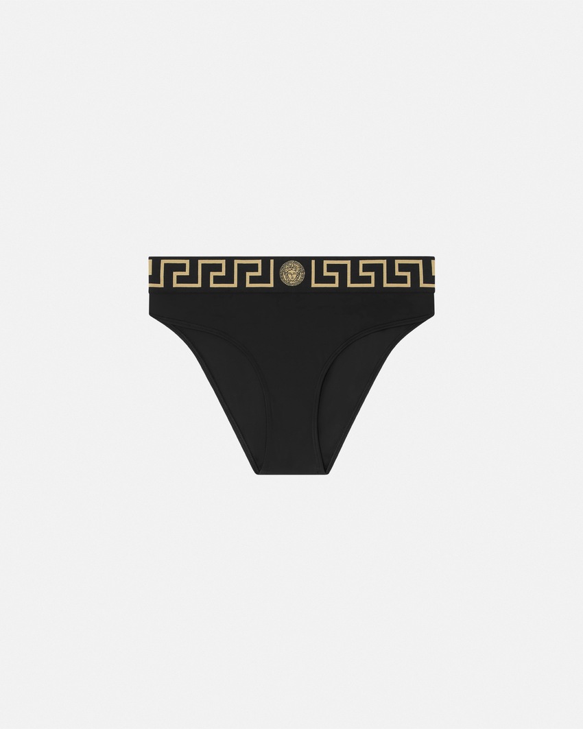 Versace Greca Border Bikini Bottoms Black 1