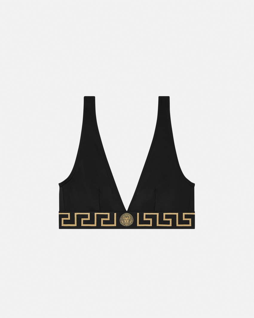 Versace Greca Border Bikini Top Black 1