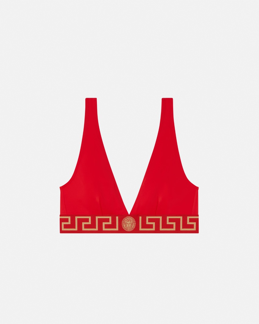 Greca Border Bikini Top