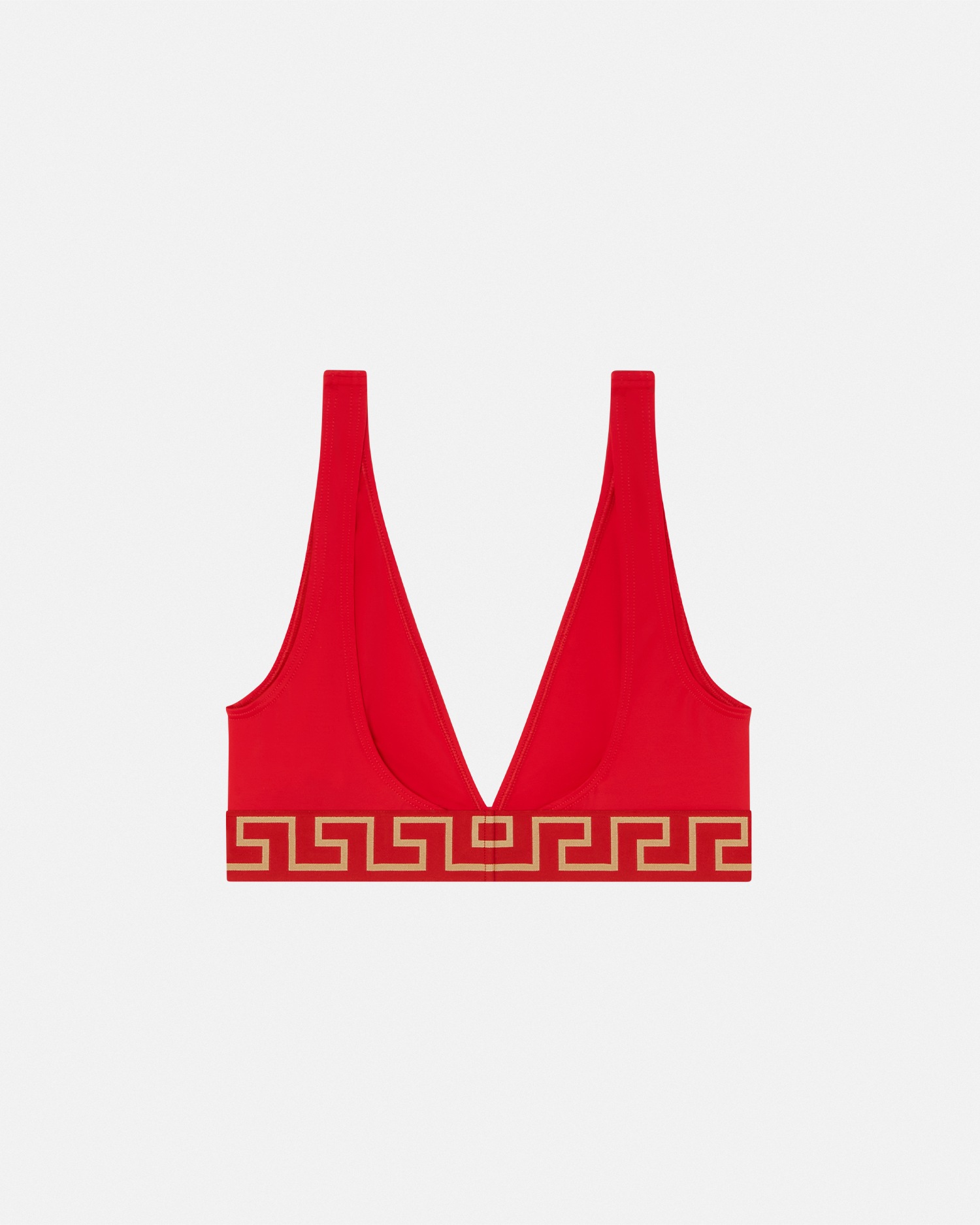 Versace Greca Border Bikini Top Red 3