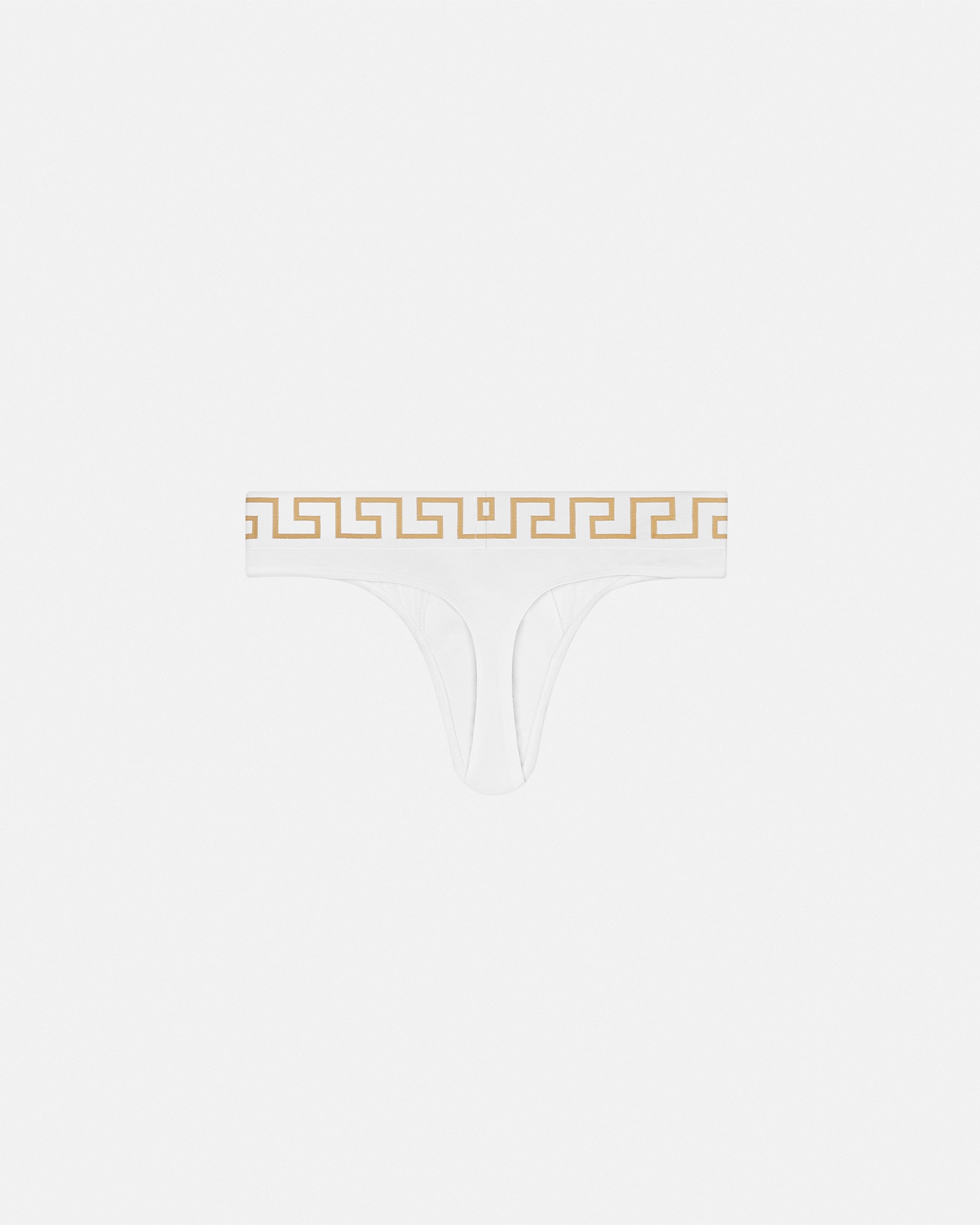 Versace Tanga mit Greca-Bord&uuml;re wei&szlig; 3