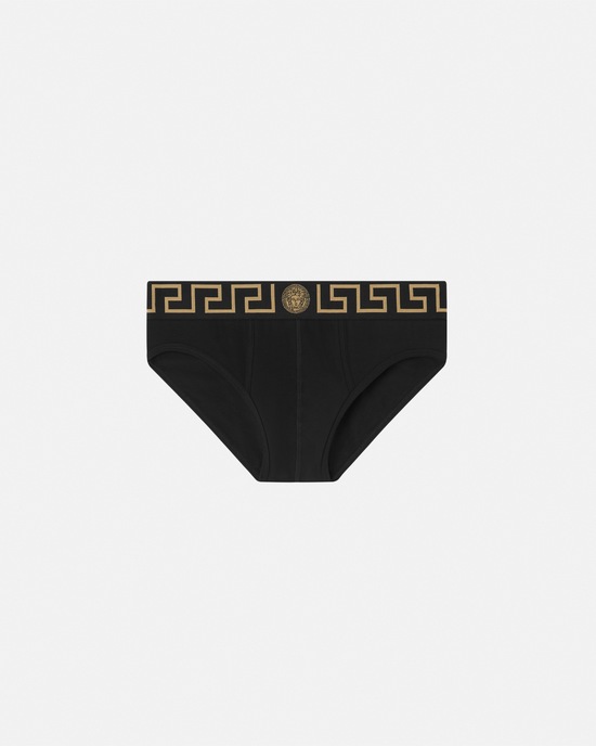 Versace Greca Border Briefs Black 1