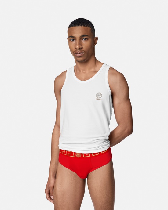 Versace Greca Border Briefs Red 2