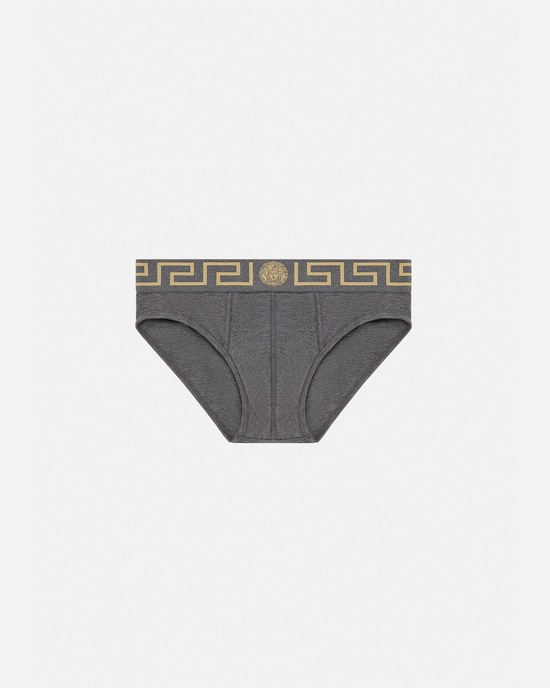 Versace Greca Border Briefs Gray 1