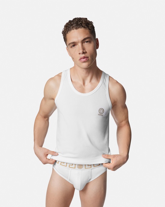 Versace Greca Border Briefs 3-Pack Black+White+Gray 2