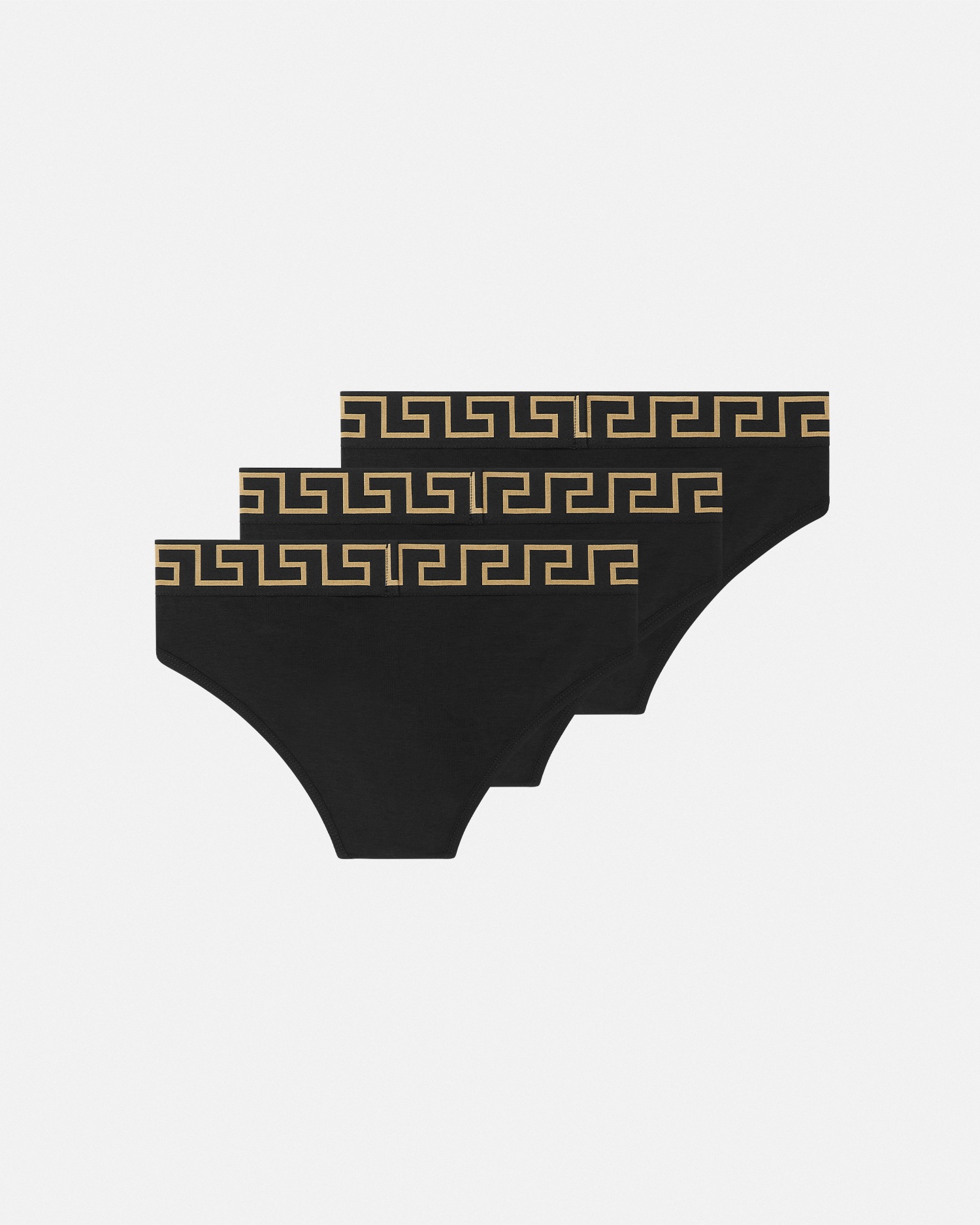 Versace Greca Border Briefs 3-Pack Black 3