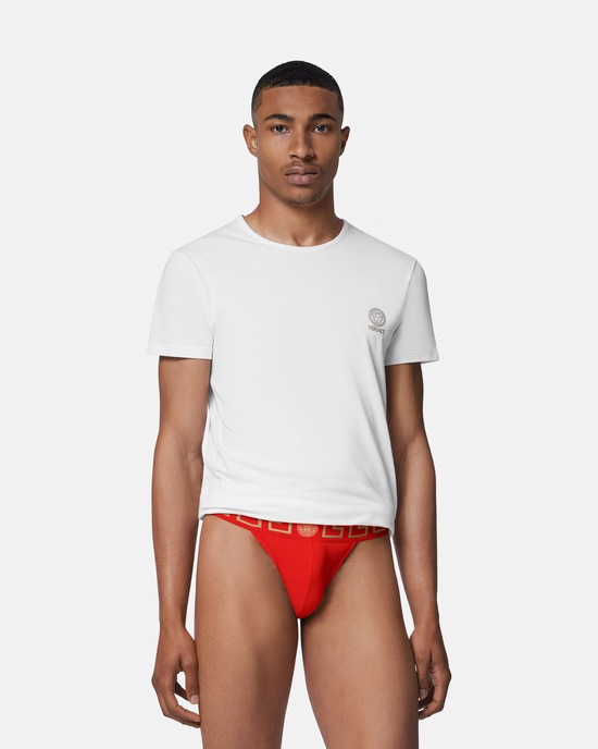 Versace Greca Border Jockstrap Red 2