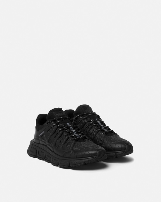 Versace Barocco Jacquard Trigreca Sneakers Black 2