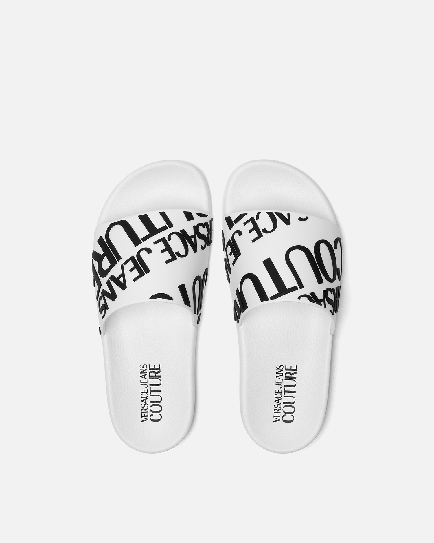 Versace Jeans Couture Shelly Sliders White+Print 3