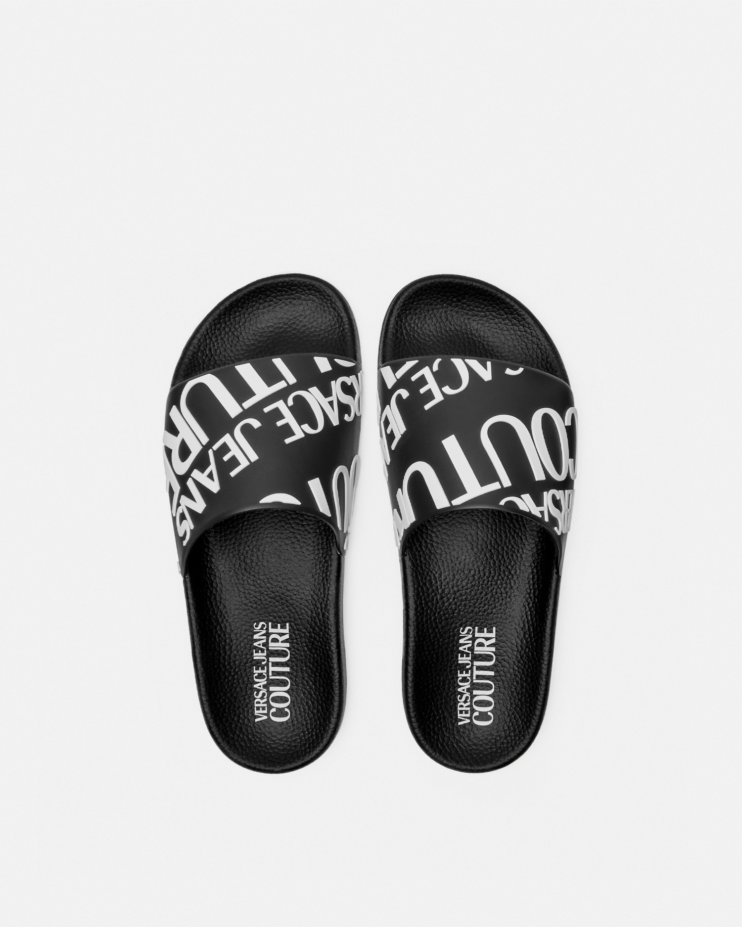 Versace Jeans Couture Logo Slides Black+Print 3